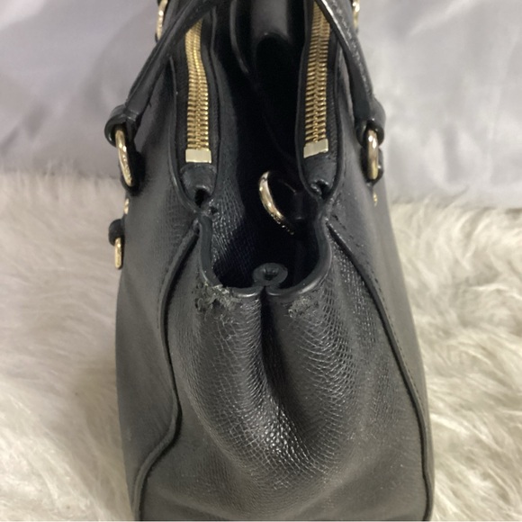 Coach Stanton Carryall Black Leather Satchel Bag 36681 - Picture 7 of 14